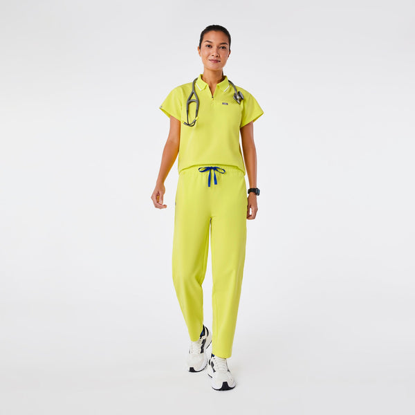 women's Serving Lime High-Rise Sheridan - Relaxed Barrel-Leg Scrub Pant