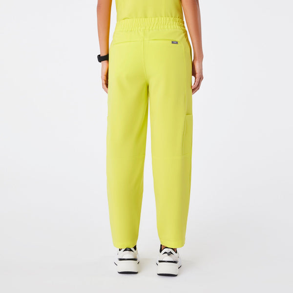 women's Serving Lime High-Rise Sheridan - Relaxed Barrel-Leg Scrub Pant
