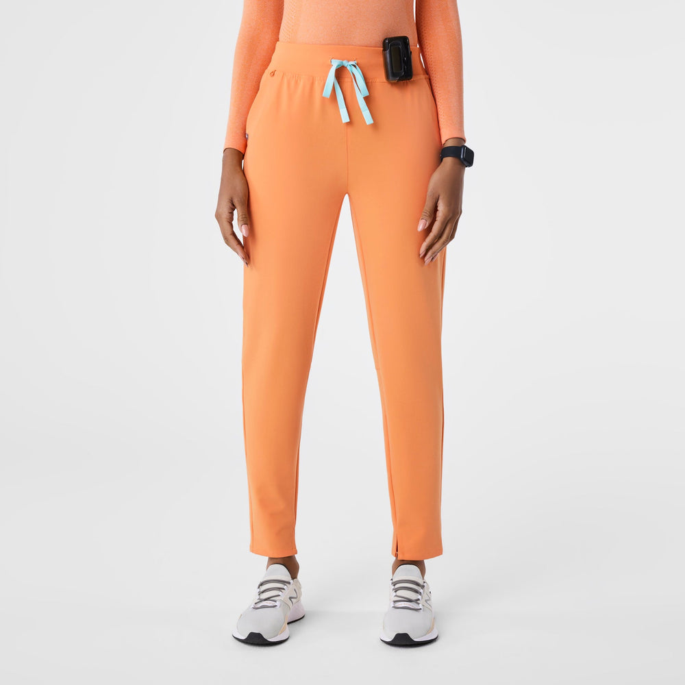 women's Shaka Orange Alva High-Rise Tapered - Tall Scrub Pant