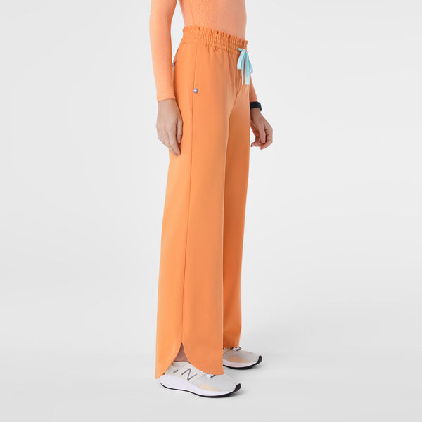 women's Shaka Orange Marseille High-Rise Wide-Leg - Tall Scrub Pant