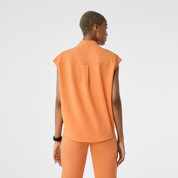 women's Shaka Orange Rafaela - Oversized Scrub Top™