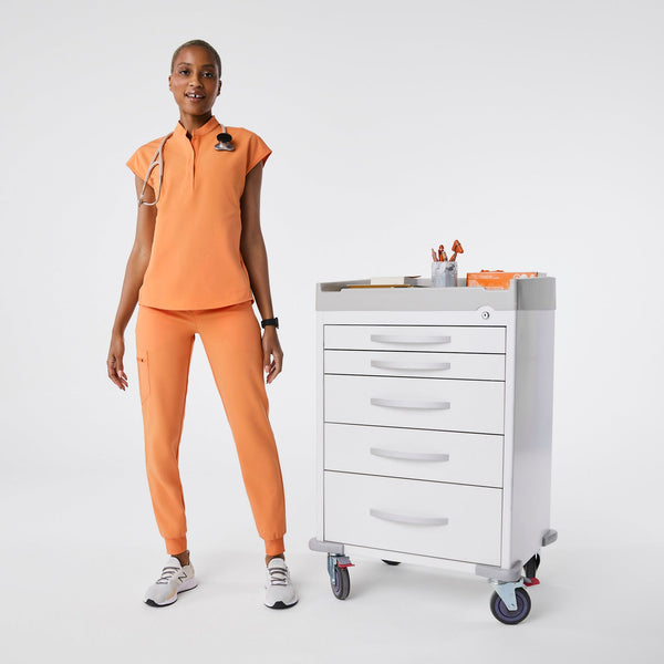 women's Shaka Orange Rafaela - Oversized Scrub Top™