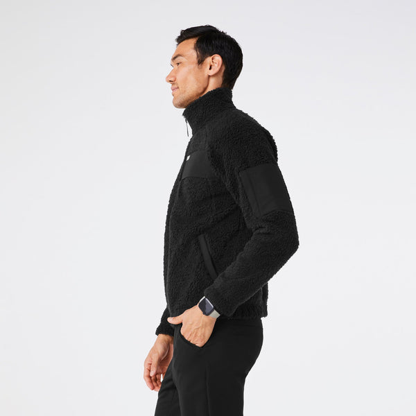 men's Black On Shift High-Pile - Fleece Bomber Jacket™