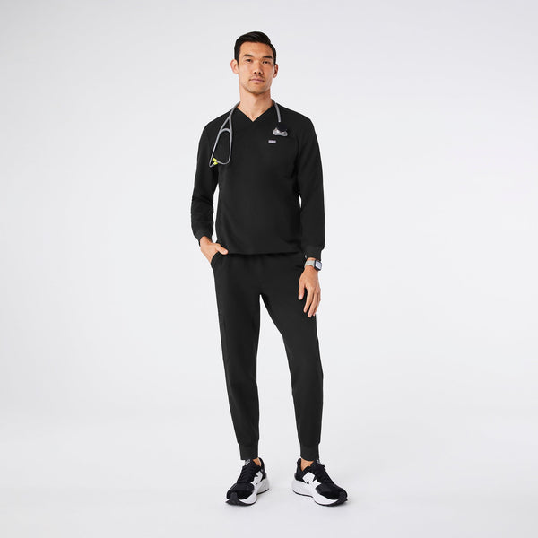 men's Black Leon Long-Sleeve - Scrub Top™