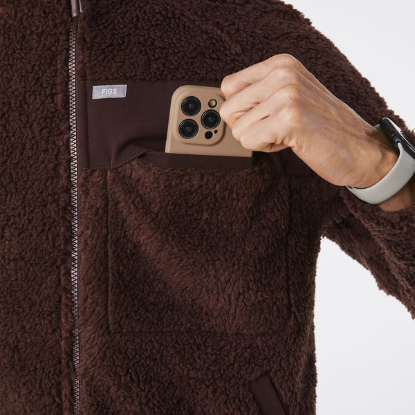 men's Espresso On Shift High-Pile - Fleece Bomber Jacket™