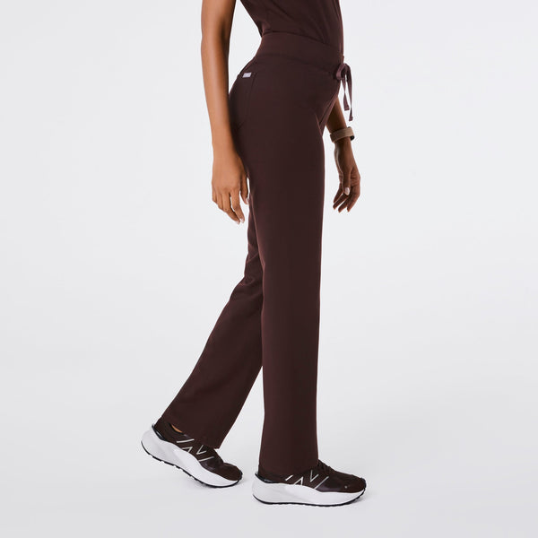 women's Espresso Livingston High-Rise- Petite Straight-Leg Scrub Pant™