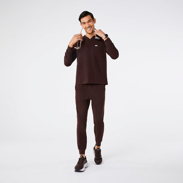 men's Espresso Leon Long-Sleeve - Scrub Top™
