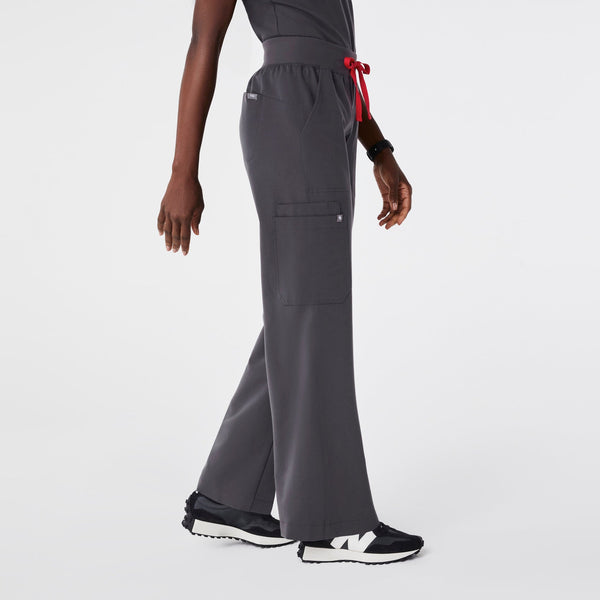 women's Charcoal Isabel High-Rise Wide-Leg - Tall Scrub Pant