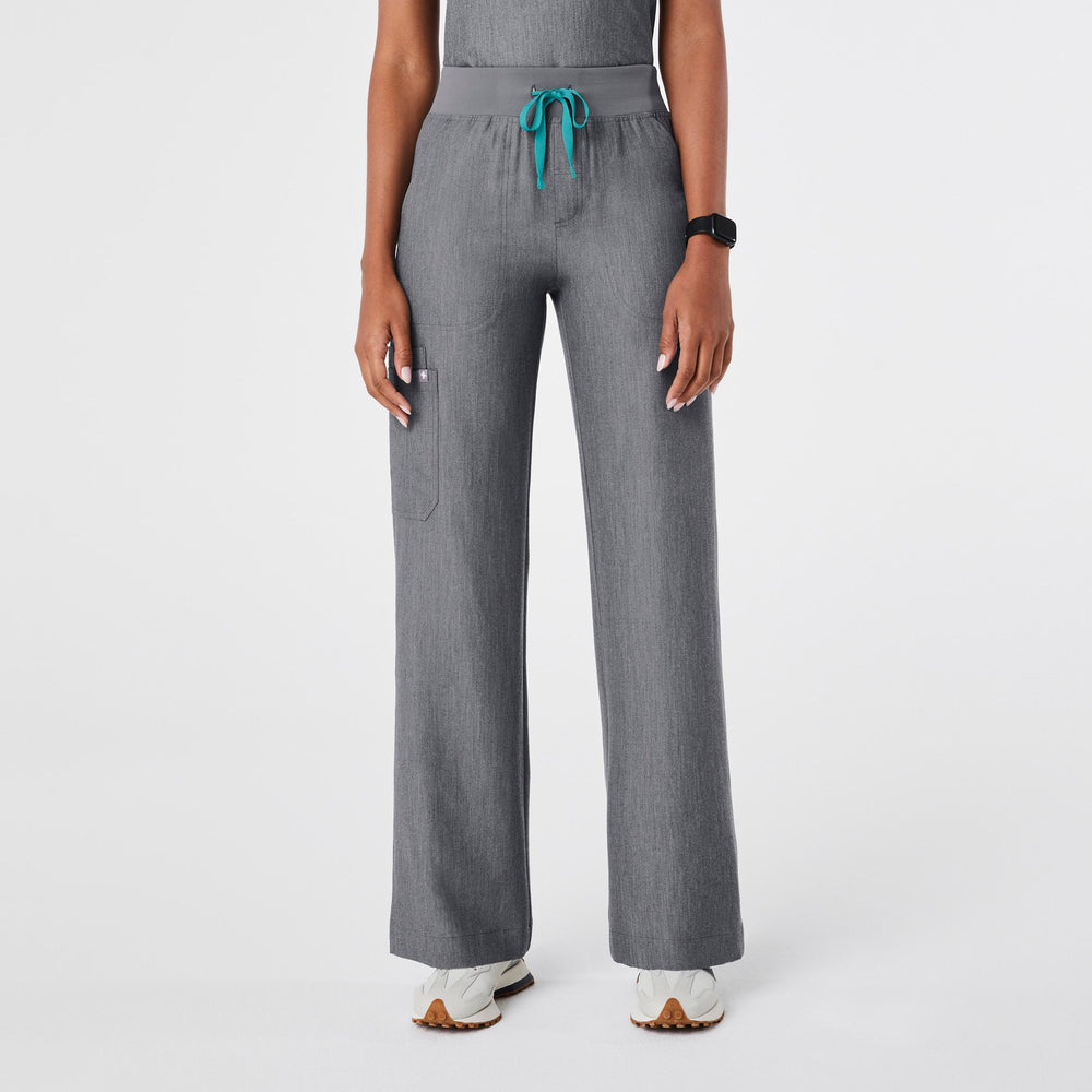 women's Graphite Isabel High-Rise Wide-Leg - Petite Scrub Pant