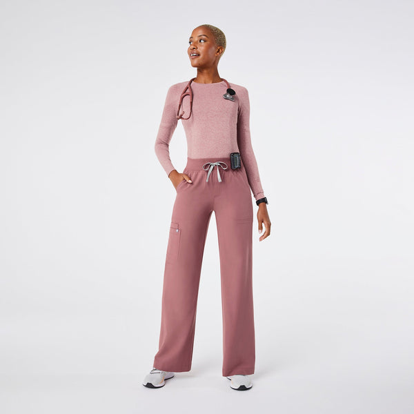 women's Mauve Isabel High-Rise Wide-Leg - Tall Scrub Pant
