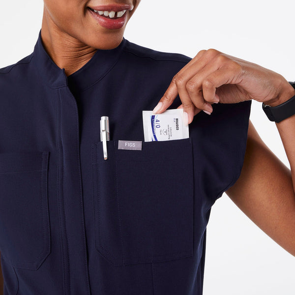 women's Navy Rafaela Wide-Leg - ScrubJumpsuit™
