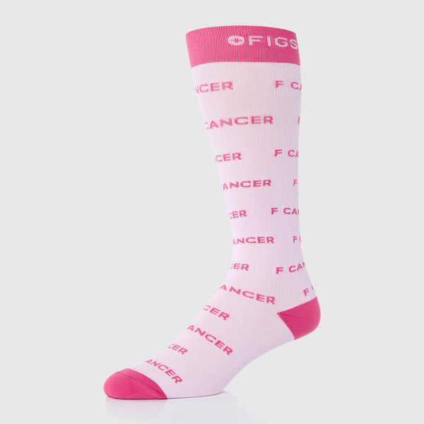 men's F'ing Pink F Cancer - Compression Socks