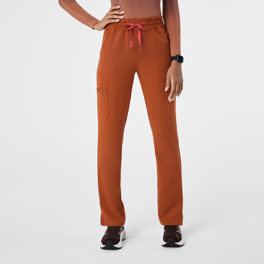 women's Dirty Chai Dowa High-Rise Straight-Leg - Petite Scrub Pant