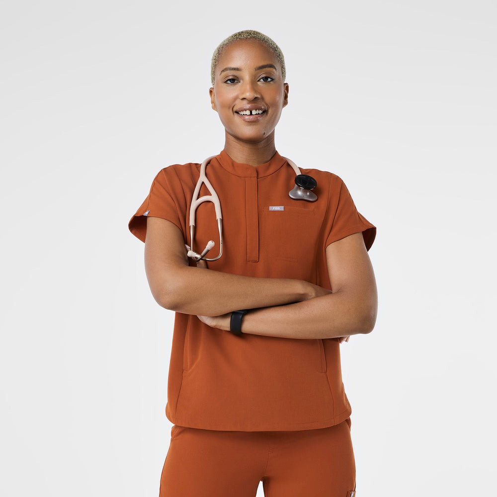 women's Dirty Chai Montex Relaxed Scrub Top