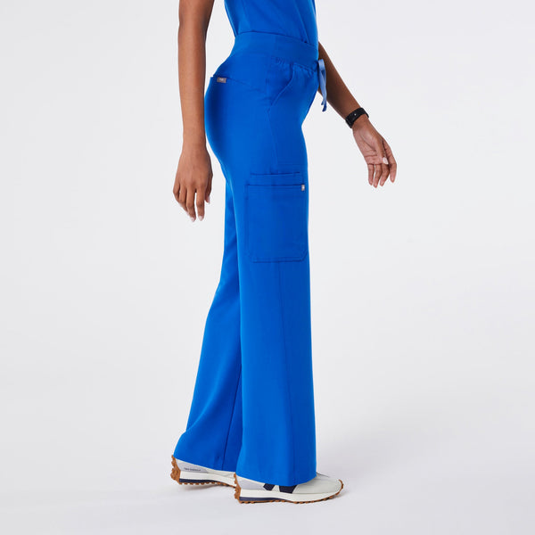 women's Royal Blue Isabel High-Rise Wide-Leg - Tall Scrub Pant