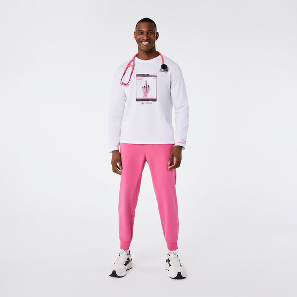 men's White F Cancer - Long-Sleeve Underscrub