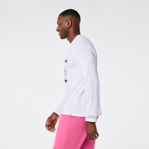 men's White F Cancer - Long-Sleeve Underscrub