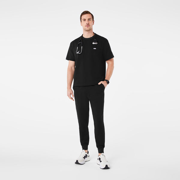 men's Black Easton - Crewneck Scrub Top