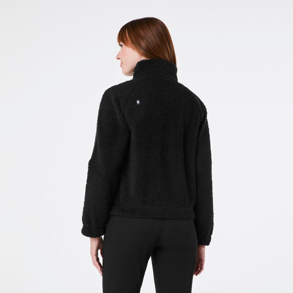 women's Black On-Shift High-Pile - Fleece Bomber Jacket™