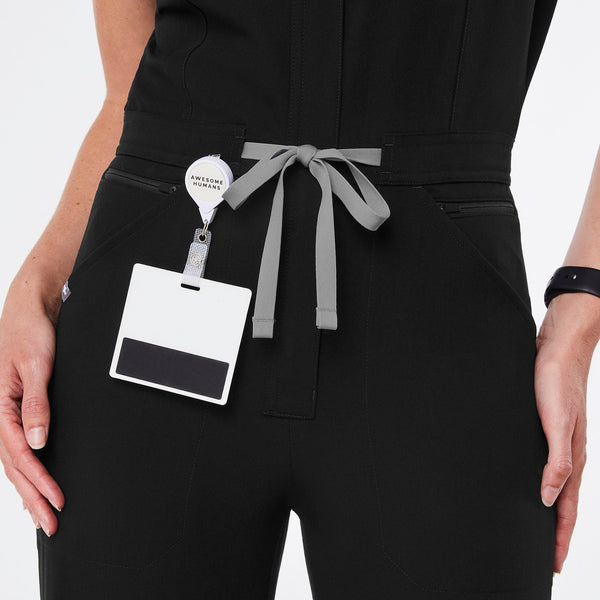 women's Black Rafaela Wide-Leg - Tall ScrubJumpsuit™