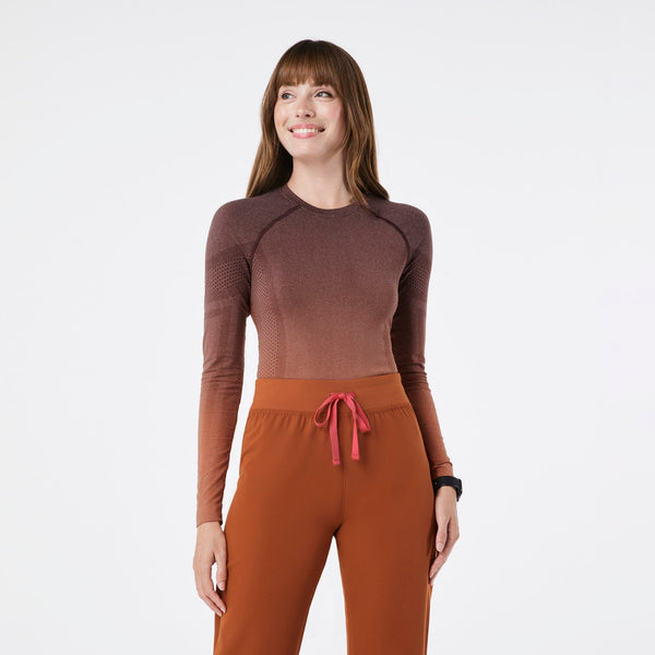 women's Espresso Salta Seamless - Long-Sleeve Underscrub