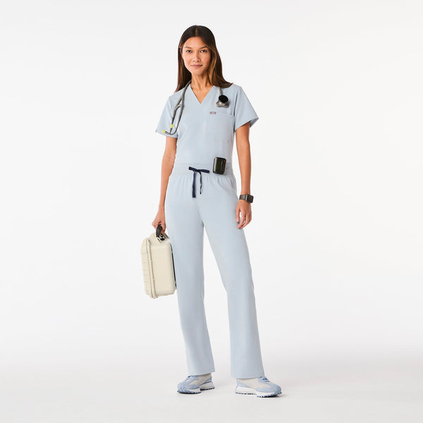women's Dusty Blue Livingston High-Rise- Straight-Leg Scrub Pant™