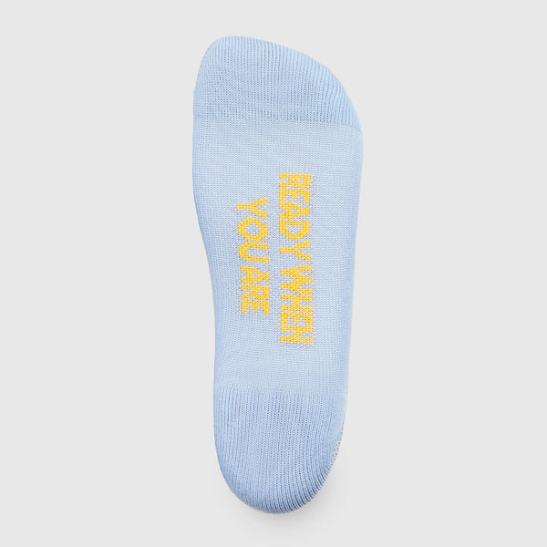 women's Dusty Blue Pulse Stripe Ankle Socks