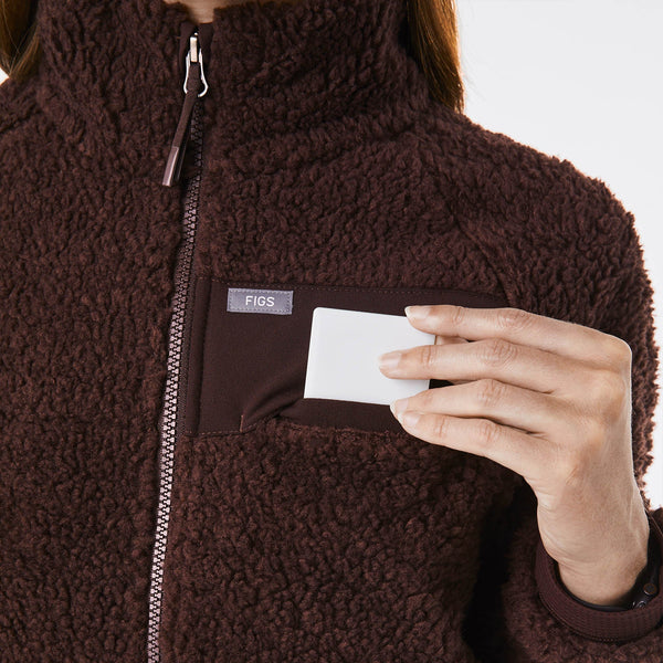 women's Espresso On-Shift High-Pile - Fleece Bomber Jacket™