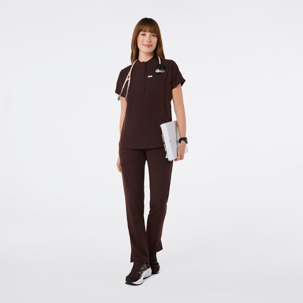 women's Espresso Montex Relaxed Scrub Top