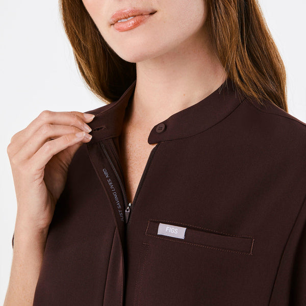 women's Espresso Montex Relaxed Scrub Top