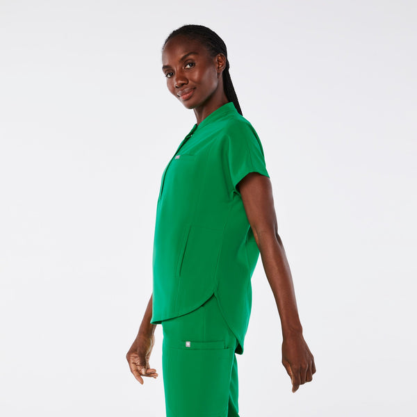 women's Evergreen Montex Relaxed Scrub Top