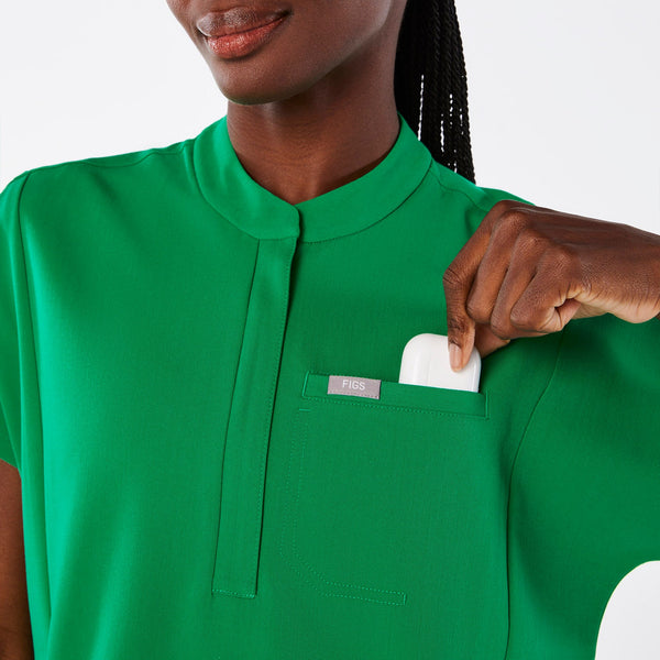 women's Evergreen Montex Relaxed Scrub Top