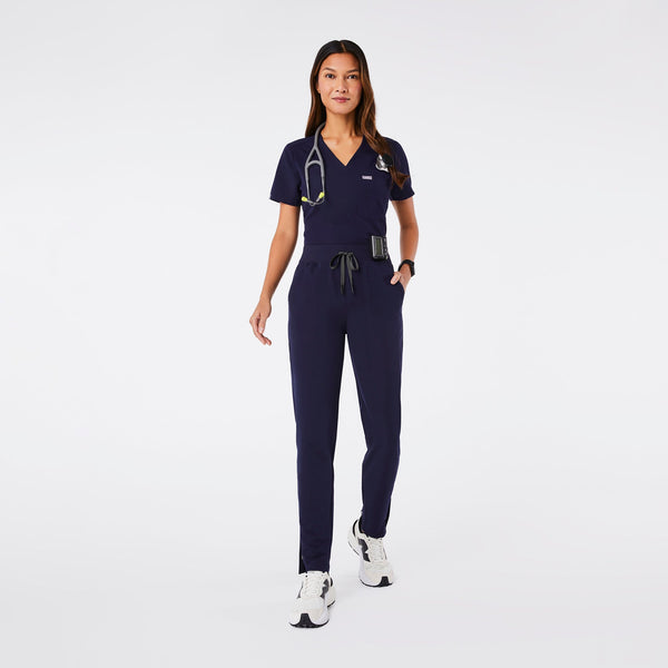 women's Navy High-Rise Bristol Tall Slim Tapered Scrub Pant