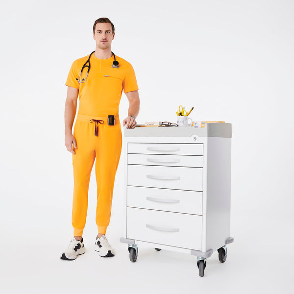 men's Emergency Yellow Brey Short Jogger - Scrub Pant