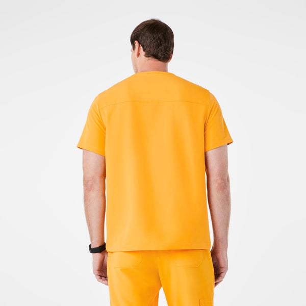 men's Emergency Yellow Corfield - Henley Scrub Top