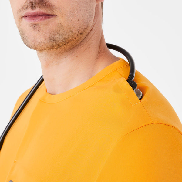 men's Emergency Yellow Corfield - Henley Scrub Top