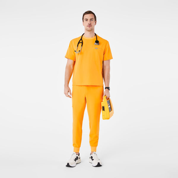 men's Emergency Yellow Easton - Crewneck Scrub Top