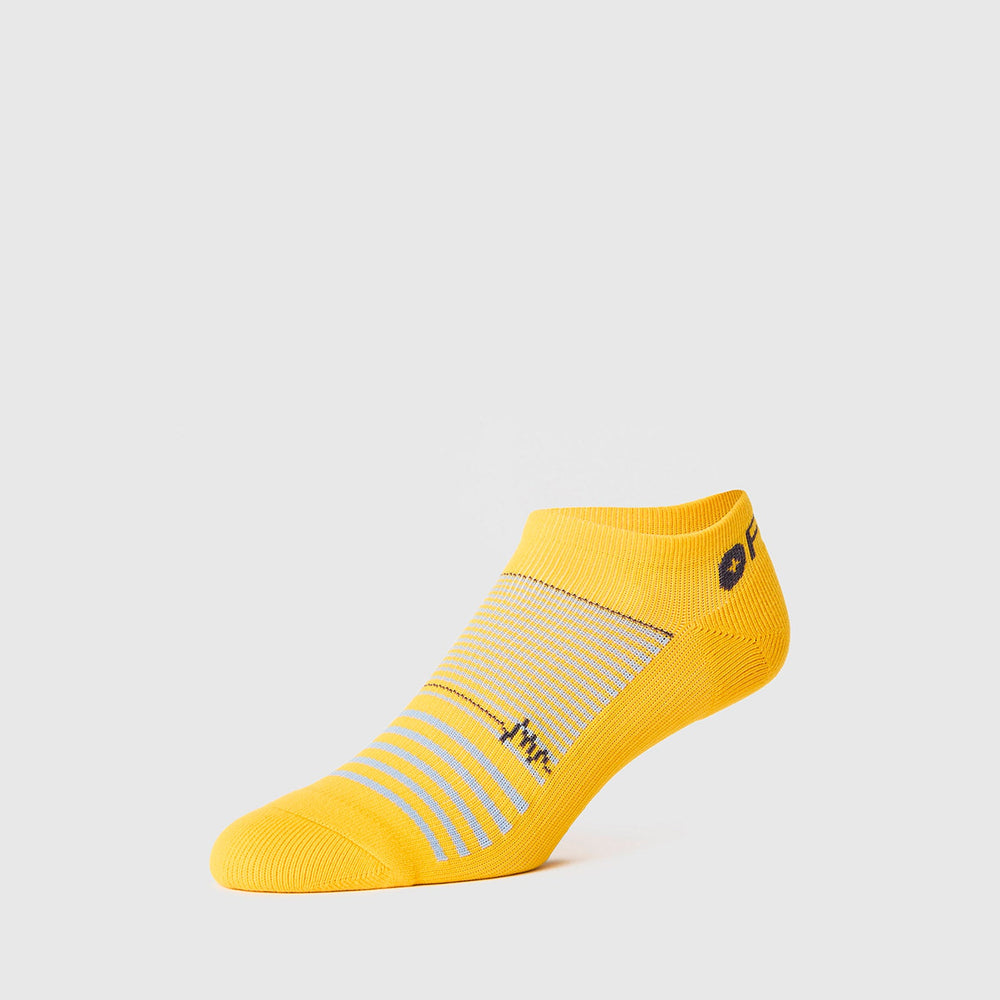 men's Emergency Yellow Pulse Stripe - Ankle Socks