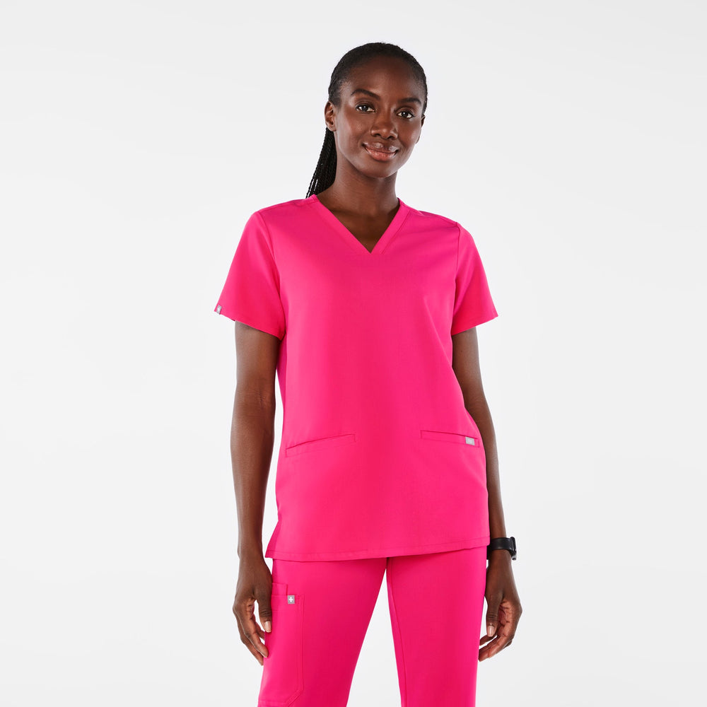 women's Shocking Pink Casma  Scrub Top™