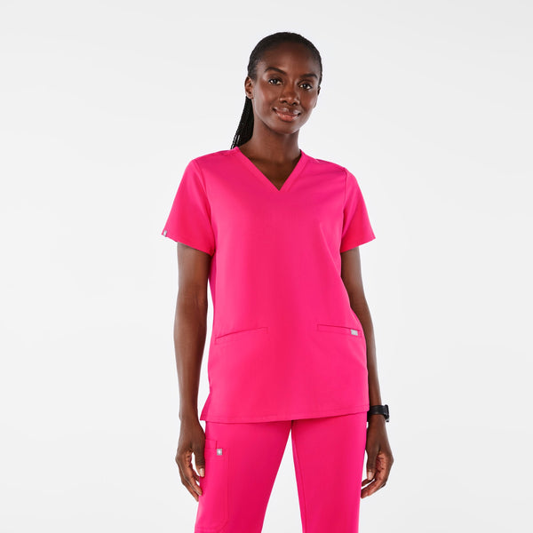 women's Shocking Pink Casma  Scrub Top™