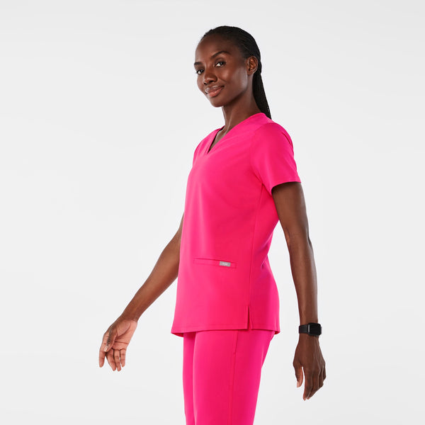 women's Shocking Pink Casma  Scrub Top™