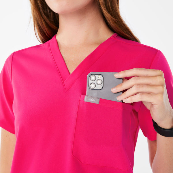 women's Shocking Pink Catarina Scrub Top™
