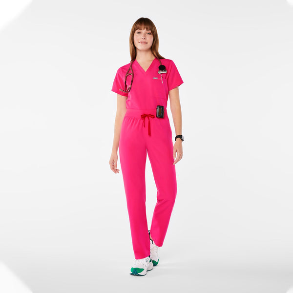 women's Shocking Pink Livingston High-RiseStraight-Leg Scrub Pant™