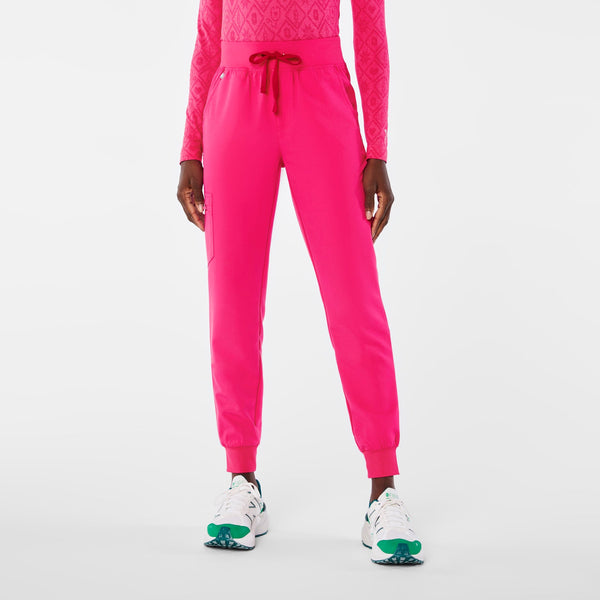 women's Shocking Pink Zamora High-Rise Petite Jogger Scrub Pant™