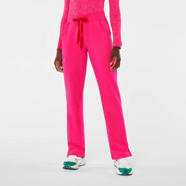 women's Shocking Pink Kade Tall Straight-Leg Scrub Pant™