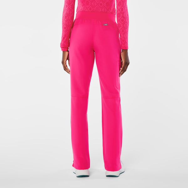 women's Shocking Pink Kade Petite Straight-Leg Scrub Pant™