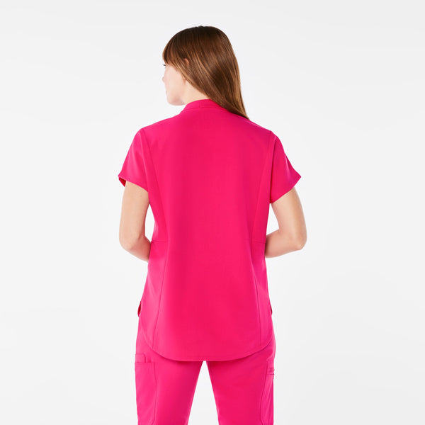 women's Shocking Pink Montex Relaxed Scrub Top
