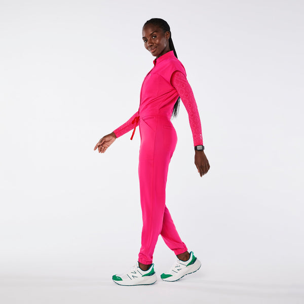 women's Shocking Pink Rafaela Cargo - ScrubJumpsuit™