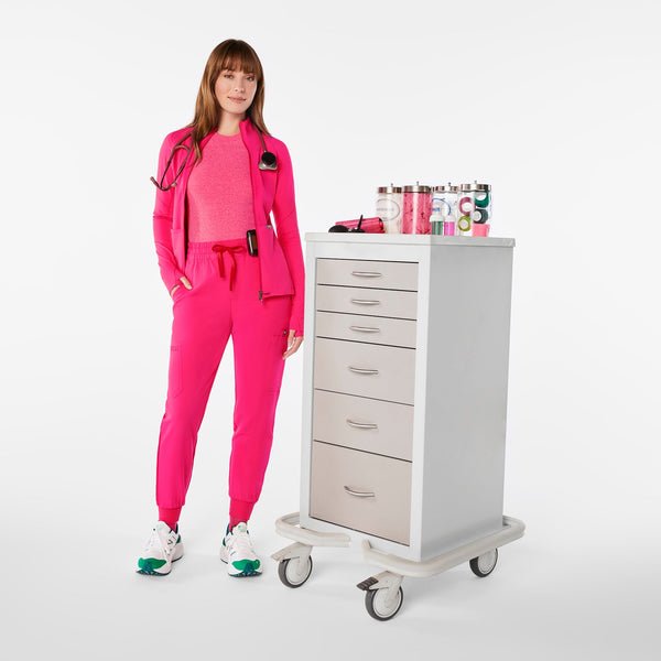 women's Shocking Pink Uman High-Rise Tall Jogger Scrub Pant