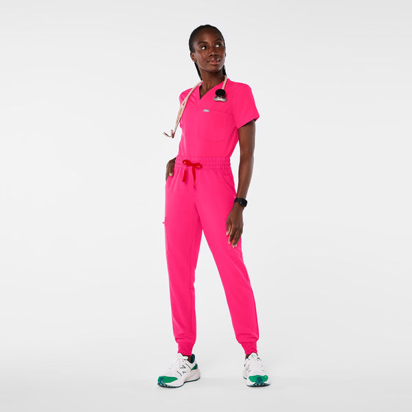 women's Shocking Pink Uman Relaxed Tall Jogger Scrub Pant